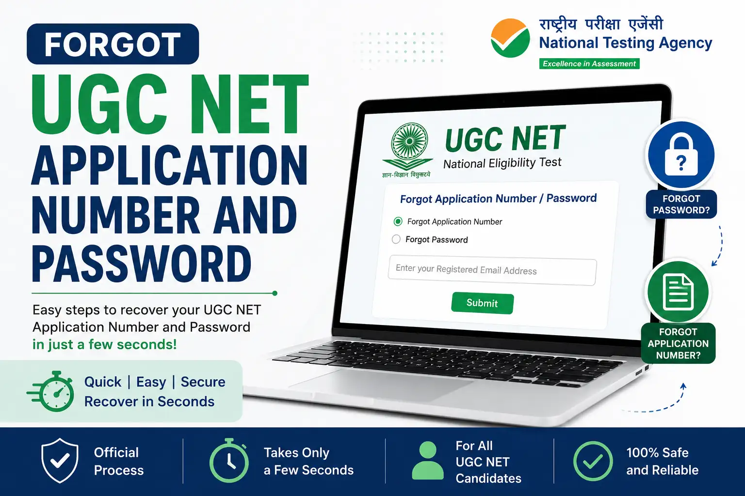 Forgot UGC NET Application Number and Password