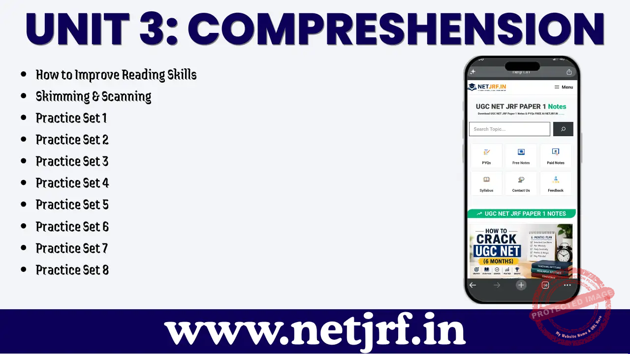 Unit 3: Comprehension Notes